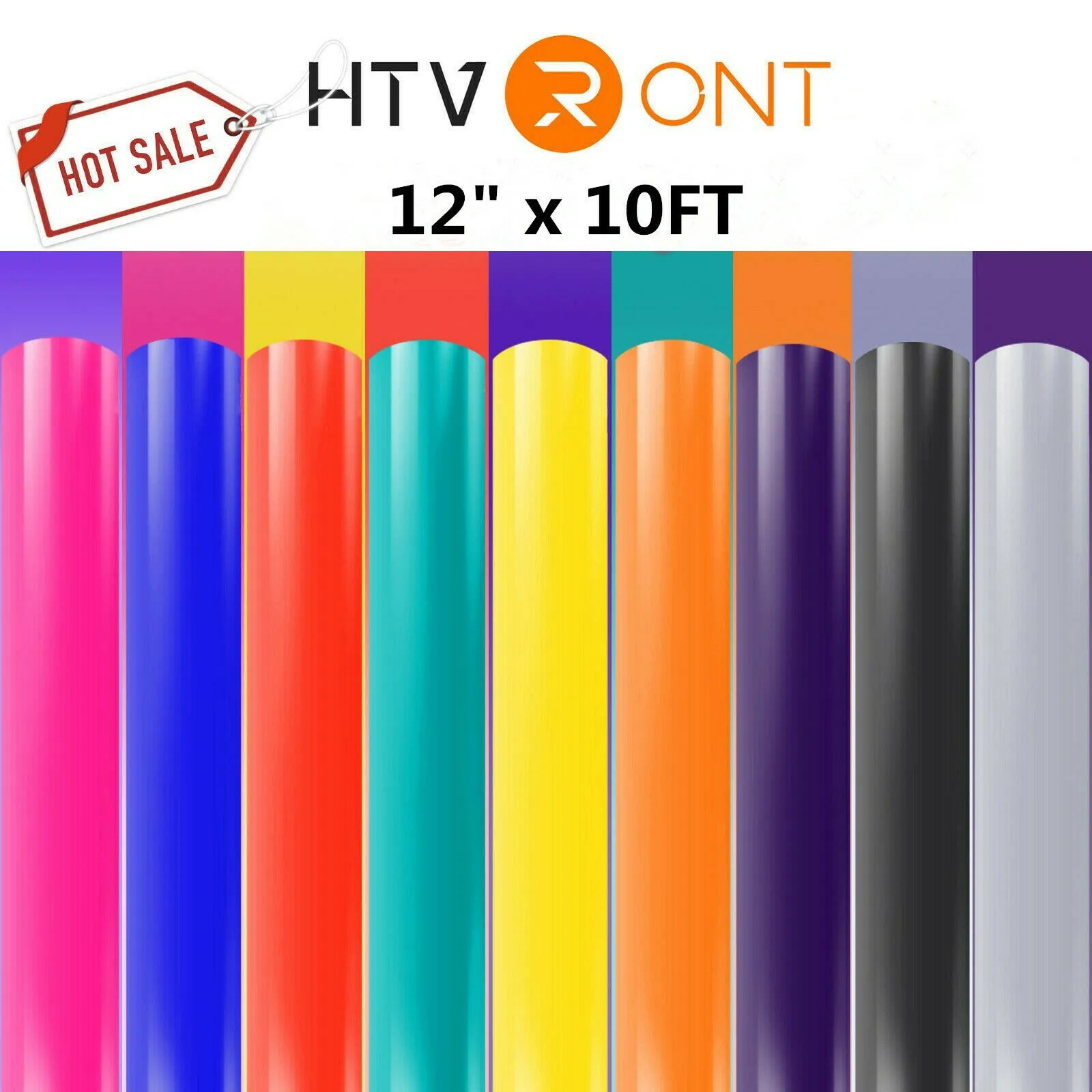 Heat Transfer Vinyl for HTVRONT 12"X10ft/30x300cm PU Elastic for DIY Iron On Cloth T-shirt Printing Film Easy To Cut
