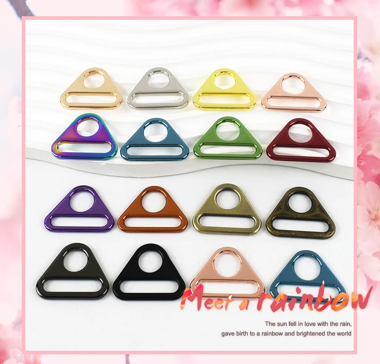 5/10Pcs Deepeel 25mm Metal Triangle Ring Buckle Bag Strap Adjust Buckles Webbing Backpack Belt Clasp Hook DIY Bags Accessories