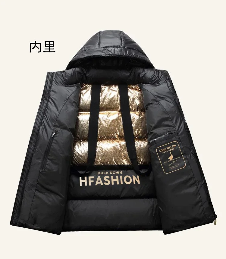 Winter Down Jacket Zipper Detail