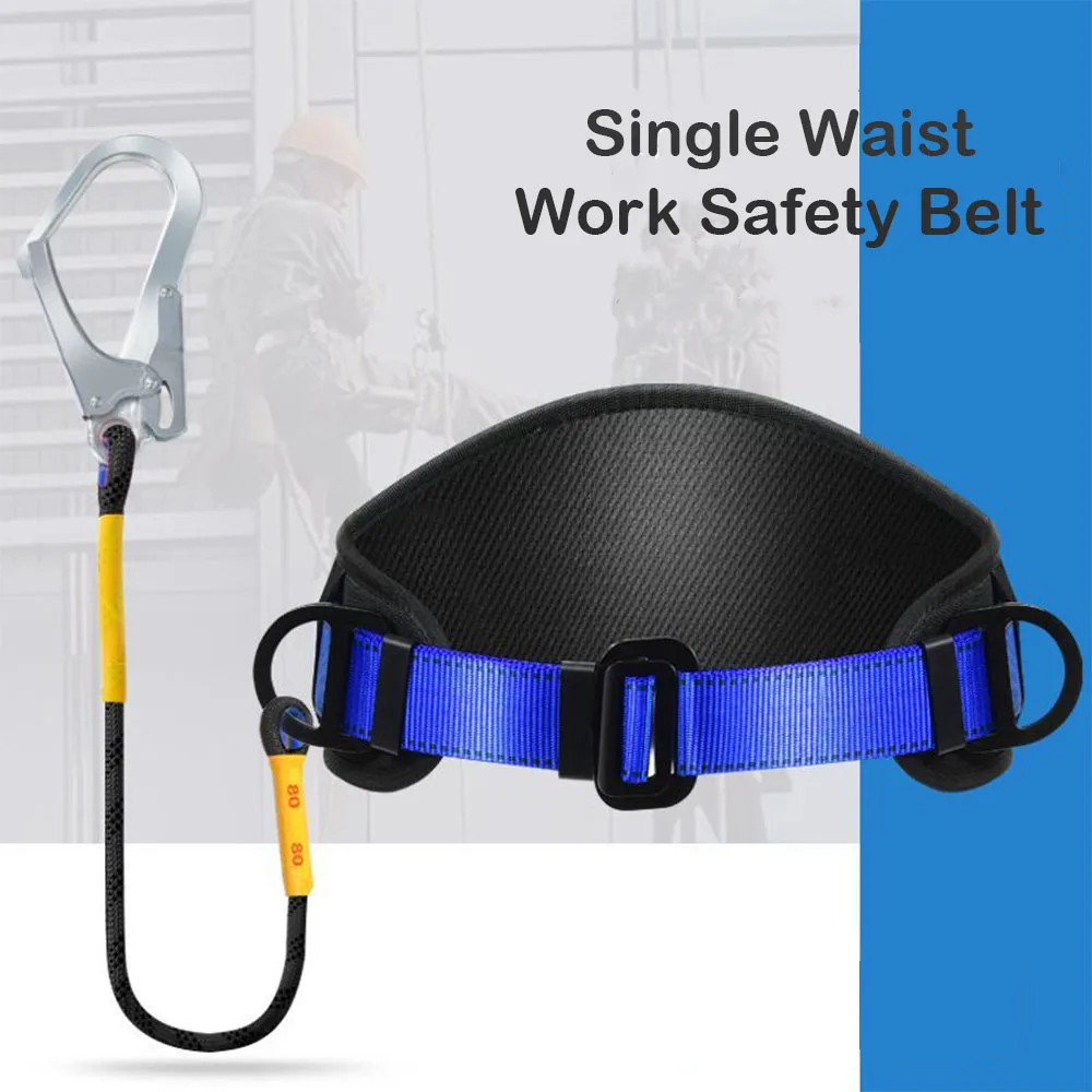 High-altitude Work Safety Belt Single Waist Work Harness Safety Rope Outdoor Climbing Training Electrician Protective Equipment