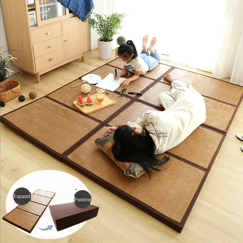 Colchón Tatami japonés plegable, colchón de suelo de futón, cama gruesa a  prueba de humedad, alfombrilla de algodón para dormitorio - AliExpress