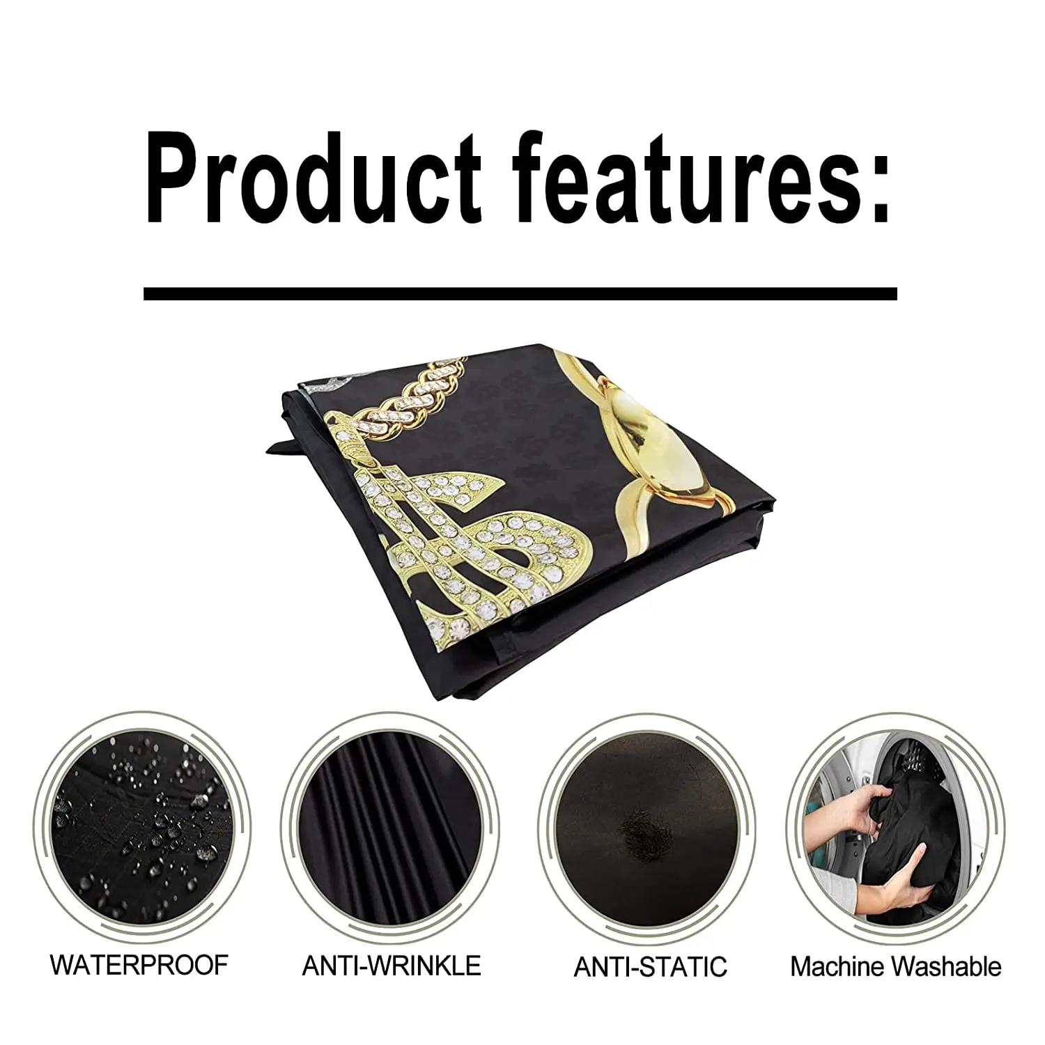 Snap Neckline Hairdressing Apron Waterproof Hairdresser Gown Barber Fashion Pattern Haircut Cloth Antistatic Hairstyling Capes 3