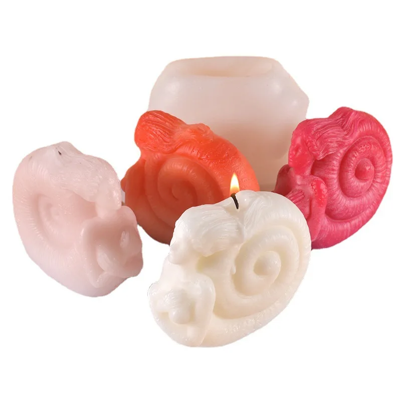 

DIY 3D Resin Craft Candle Mold Conch Girl Candle Making Silicone Mould Sea Goddess Aromatherapy Gypsum Decoration