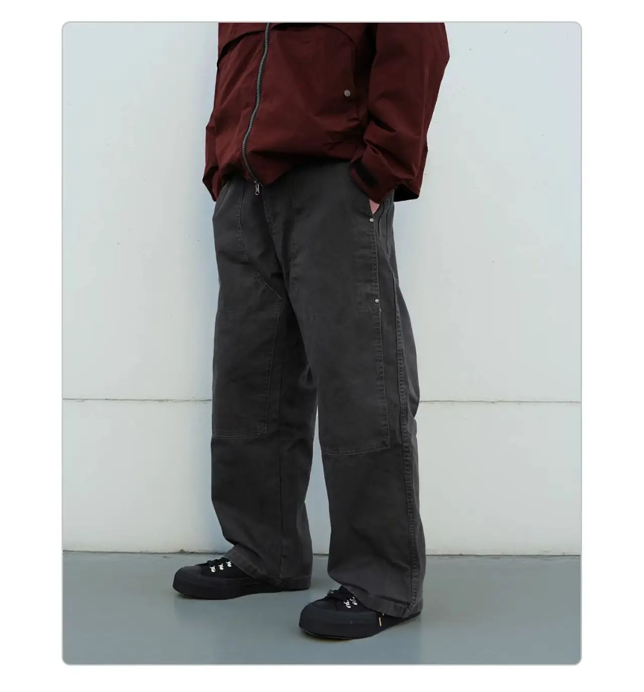 Whyworks 25aw Vintage outdoor work pants heavy duty stone washed cotton material casual