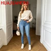 Jeans Pencil Pants Women Denims High Waist Vintage Skinny Stretch Washed Pockets Straight Ankle Length Trousers 2026 Streetwear