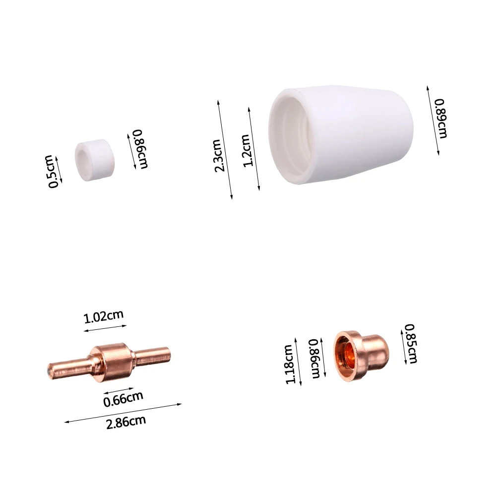 100 Stuks Plasma Cutter Tip Elektroden & Nozzles Kit Verbruiksaccessoires Voor Pt31 Cut 30 40 50 Plasma Cutter Lasgereedschap