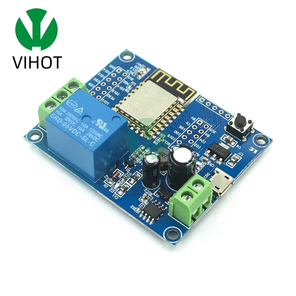 DC5-80V 전원 공급 장치 ESP8266 WiFi 단일 채널 릴레이 모듈 ESP-12F 개발 보드