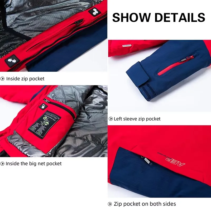 Men Winter Outdoor Ski Jackets Male Windproof Waterproof Skiing Snowboarding Jackets Sports Ski Coats Thick Warm Equipment winter jacket ski jacket men snow jumpsuit