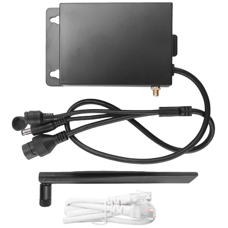 Outdoor 4G LTE Wifi Router New Black With Sim Card Slot Waterproof Wireless CPE RJ45 Port Supply Power For IP Camera