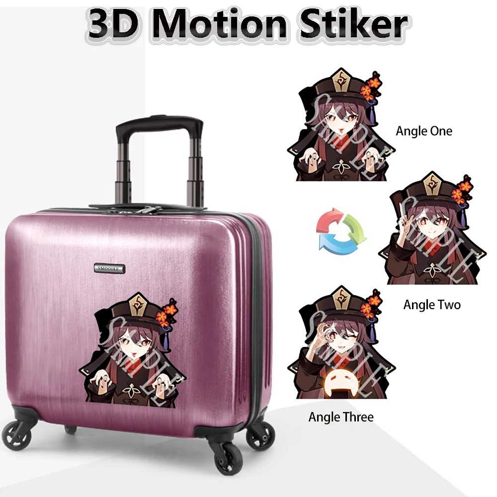 Hu Tao Genshin Impact Anime Motion Stickers Game Art Waterproof Decals for Cars,Laptop,Suitcases,Motorcycle,Refrigerator,Etc.