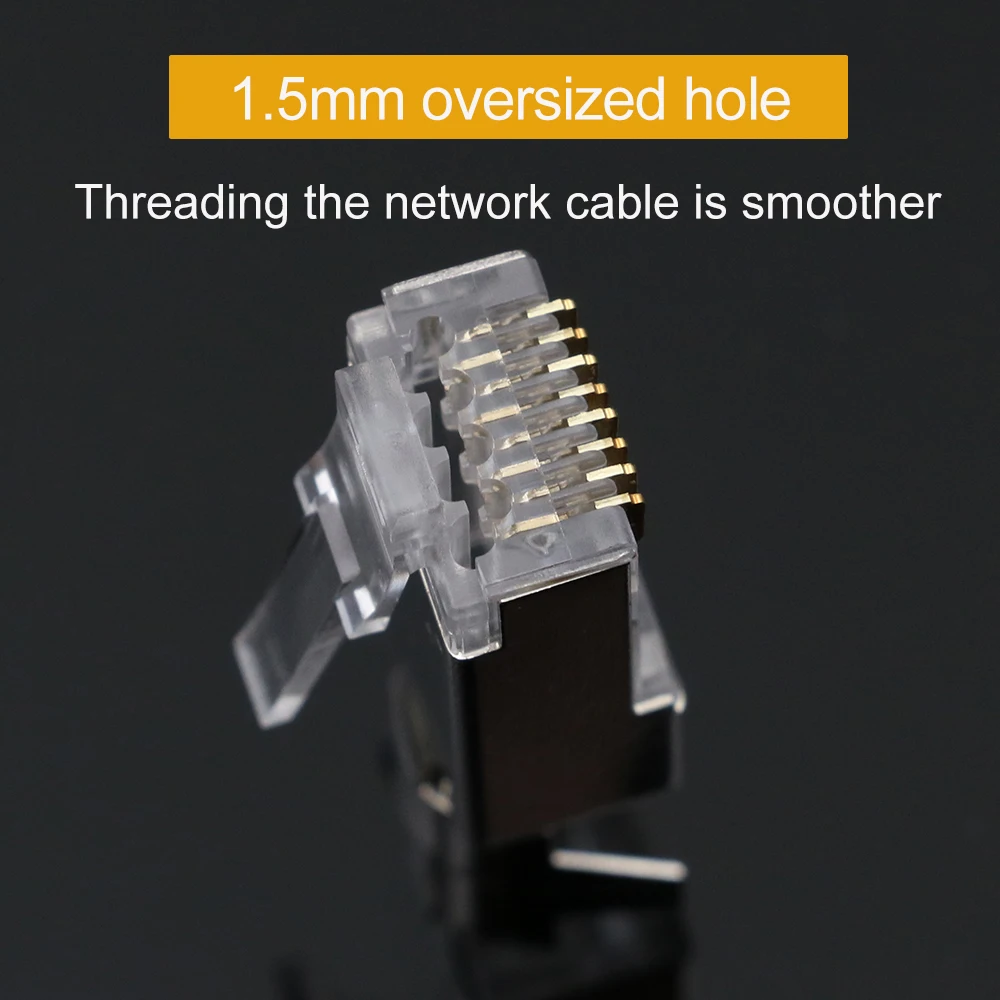 do cabo ethernet, sfp, ftp, blindado, lan, furo de 1,5mm, furo