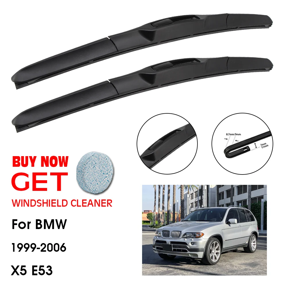 Car Wiper Blade For Bmw X5 E53 24"+22" 19992006 Front Window Washer Windscreen Windshield
