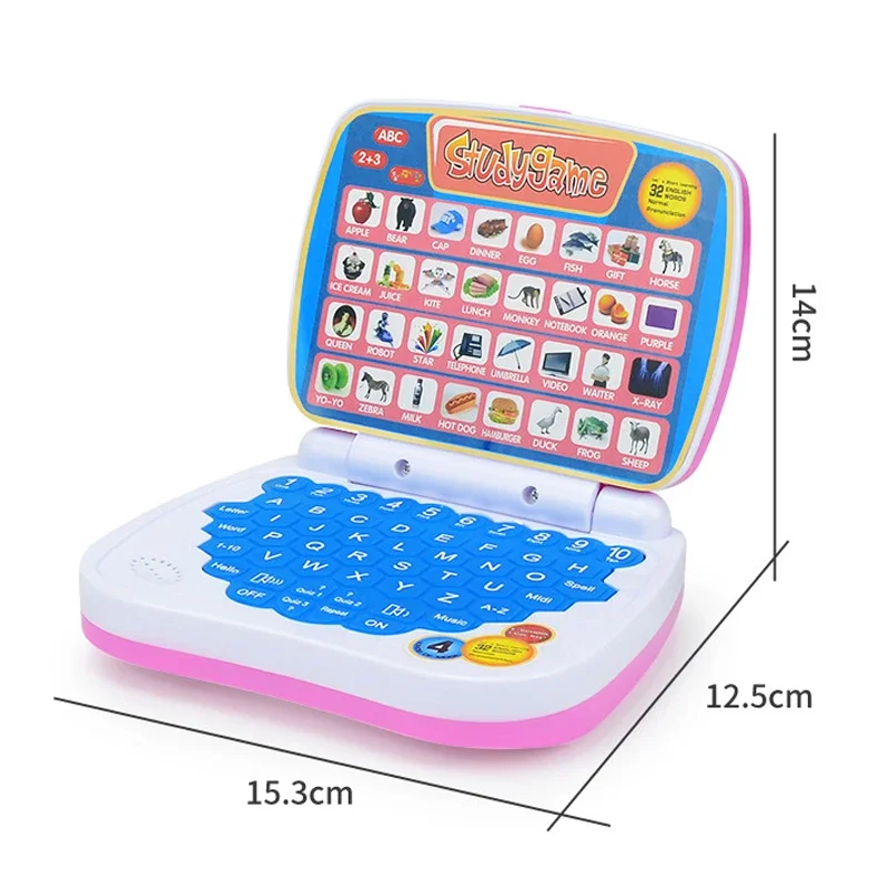 English Learning Small Laptop Toy for Kids. Boys and Girls Computer for Aphabet ABC.Numbers.Words.Spelling.Maths.Music 5
