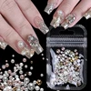 50/100/200Pcs Grey Pink Pearl Shape Nail Art Decorations 3D Flat Back Nail Charms For Art Flatback Beads DIY Nail Accessories 4