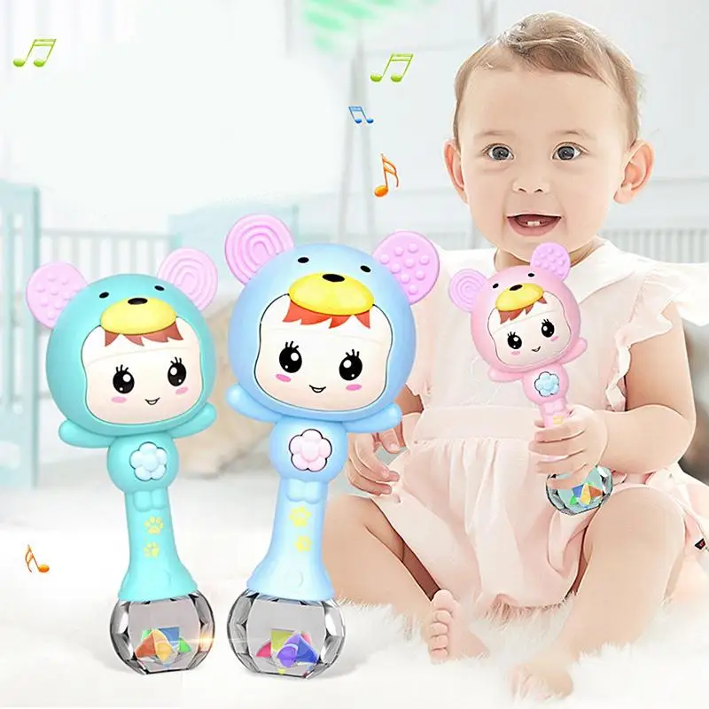 

Rattles for Babies Toddler Rattle Sensory Toys Teether Toy Newborn Rattle Early Educational Teething Rattle Sand Hammer