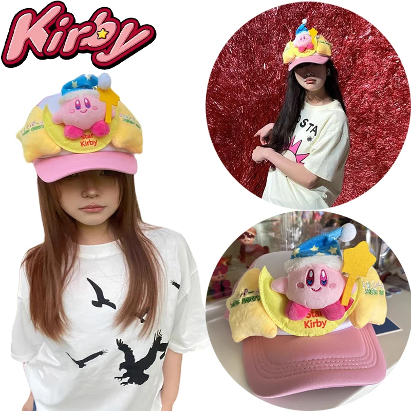 Kirby Trucker Hat Trendy Cute Snapback Cap Women Funny New Cotton Cap Berretti Da Baseball Snapback Cartoon Hat Hip Hop Fitted Cap Gift
