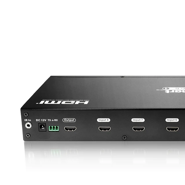 

TESmart OEM ODM input 8 output 1 HDMI Switcher EDID Hot Plug RS232 4K30Hz HDMI Switcher For Office