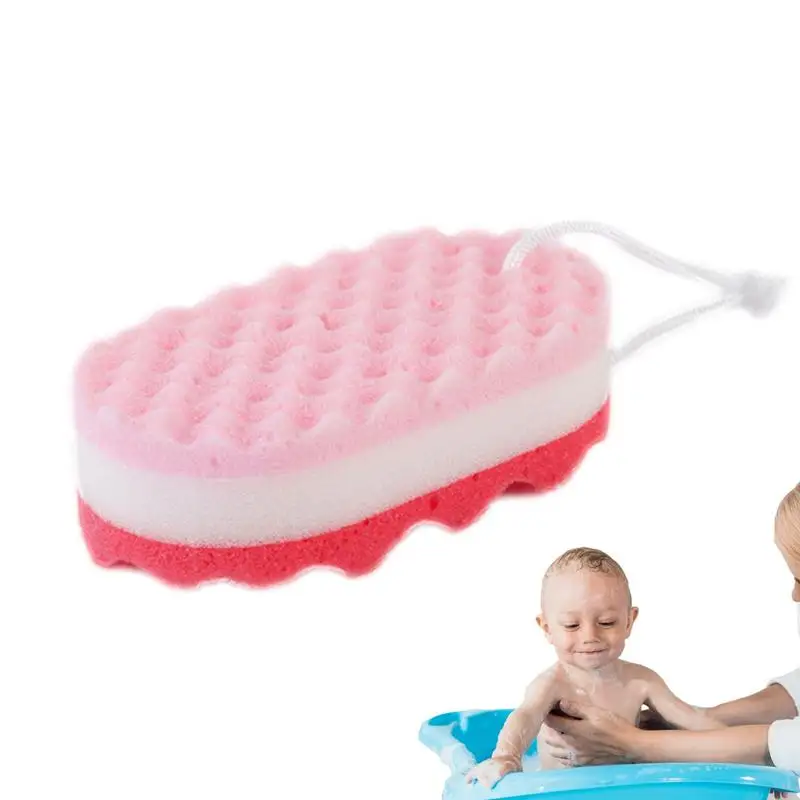 Shower Sponge Soft Scrubber Ergonomic Gentle Body Sponge Foam Rub Soft Bathing Scalp Massage Shampoo Brush For Hair Body Wash