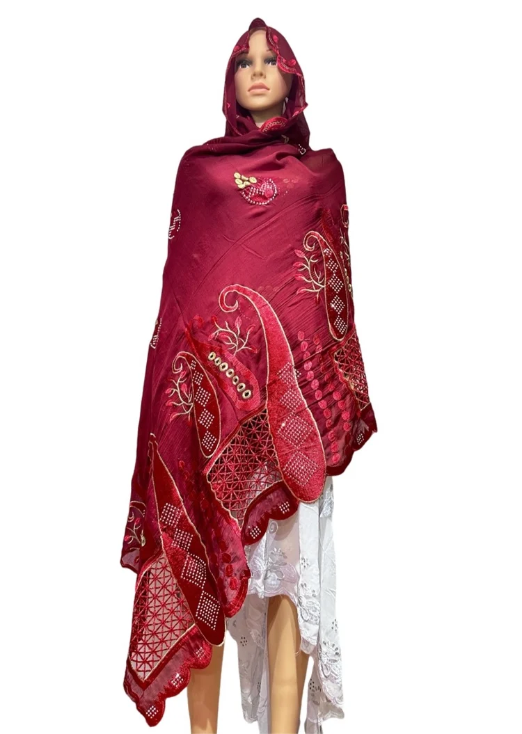 High Quality New African Muslin Islamic Scarf Dubai Ramadan Cotton Hijab Pashmina Extremely Soft Turban Women Wraps 240*110cm