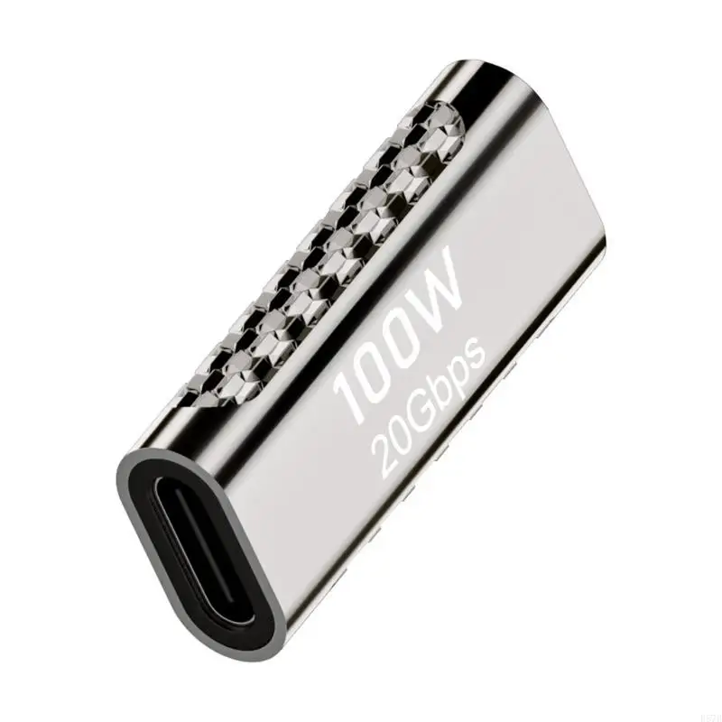 Ultra-Fast 20Gbps Low Profile Type-C Female Adapter with 100W Power Delivery