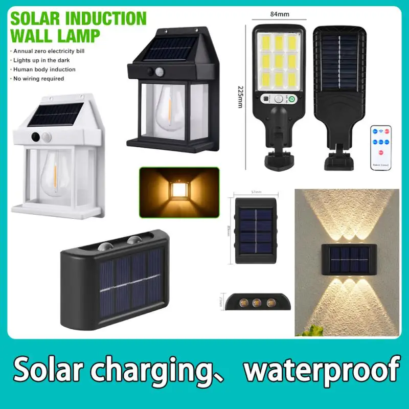 

Motion Sensor Street Lights Solar Led Light Outdoor Wall Lamp Waterproof Garden Decoration Patio Porch Garage Lighting