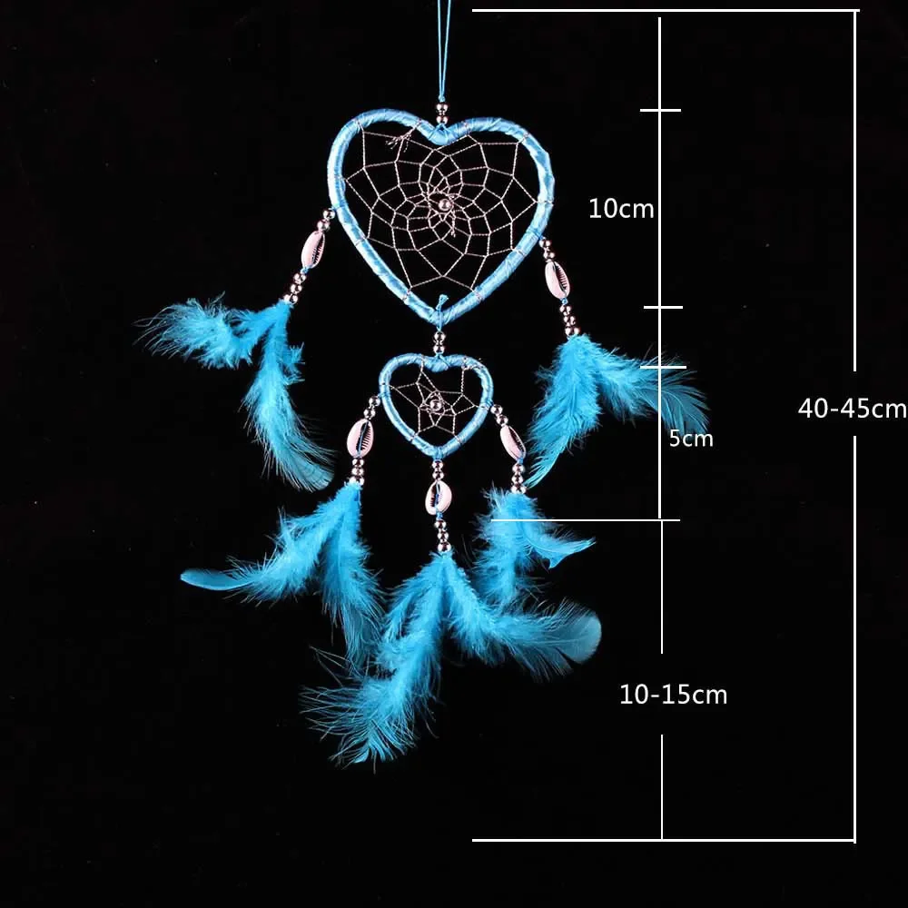 Indian Roze Paars Veer Dreamcatcher Liefde Muur Opknoping Room Decor Handgemaakte Esthetische Retro Dream Catcher Wind Chime Ornament