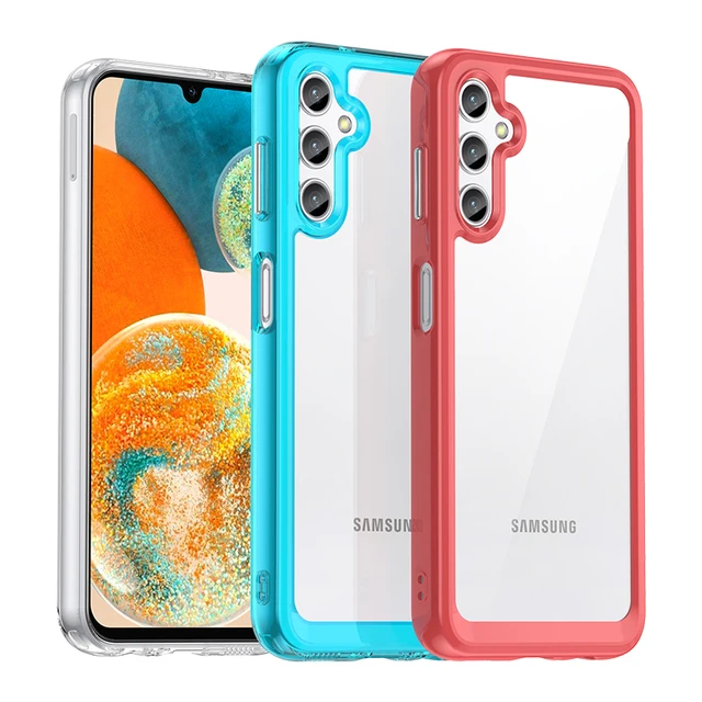 For Samsung A14 Case Cover Samsung Galaxy A14 5g Capas Shockproof  Transparent Colour Frame Clear For Samsung A 14 A14 5g Fundas - Mobile  Phone Cases & Covers - AliExpress