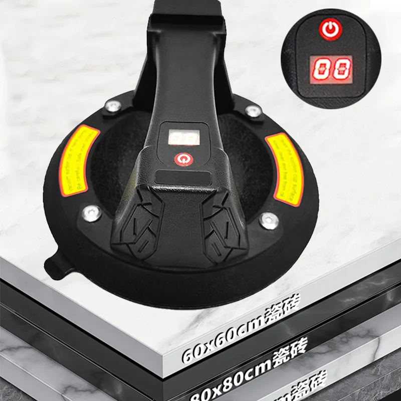 8 Inch Industrial vacuum Sucker 2400mAh Electric Vacuum Suction Cup for Glass Tile 280kg Bearing Capacity Strong Sucker