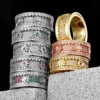 Fidget Spinner Gemstone Gear Men Rings Stainless Steel Women Jewelry Punk New in Rock Hip Hop Fashion Accessories Gift Wholesale 1