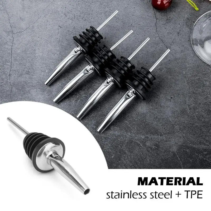 Wine Accessories 1-10pc Stainless Steel Wine Stopper Bottle Pourer Nozzle Olive Oil Dispenser Mouth For Whisky Cocktail Bar
