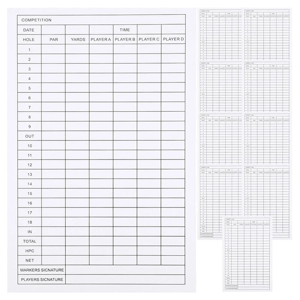 

30 Pcs Golf Scorecard Golfs Supplies Record Competition Scorecards Coated Paper Tools