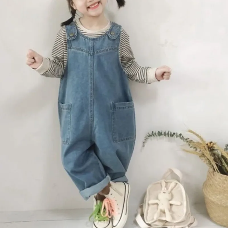 Children overalls pants kids outfits Spring autumn jean kids overalls