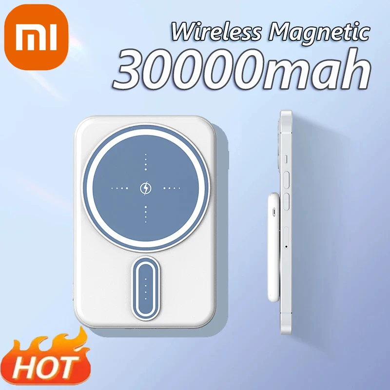 Power Bank 30000mAh Magsafe Portable Wireless Fast Charging High Capacity For Xiaomi iPhone 15 External Spare Battery