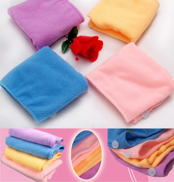 Microfiber Bath Towel Hair Dry Hat Cap Quick Drying Lady Bath Tool (Random Color),microfiber towel,dry hair cap