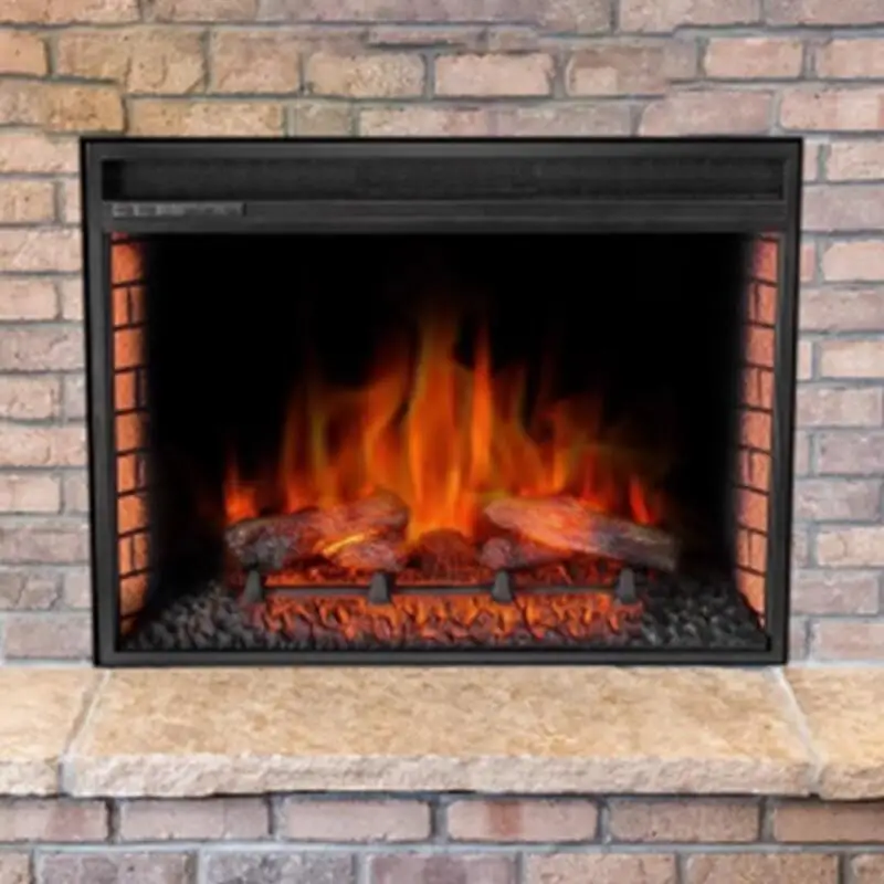 220V 1800W Household Wall-mounted Heater 3D Simulated Flame Electronic Decorative Fireplace with Remote Control Embedded Heater 5