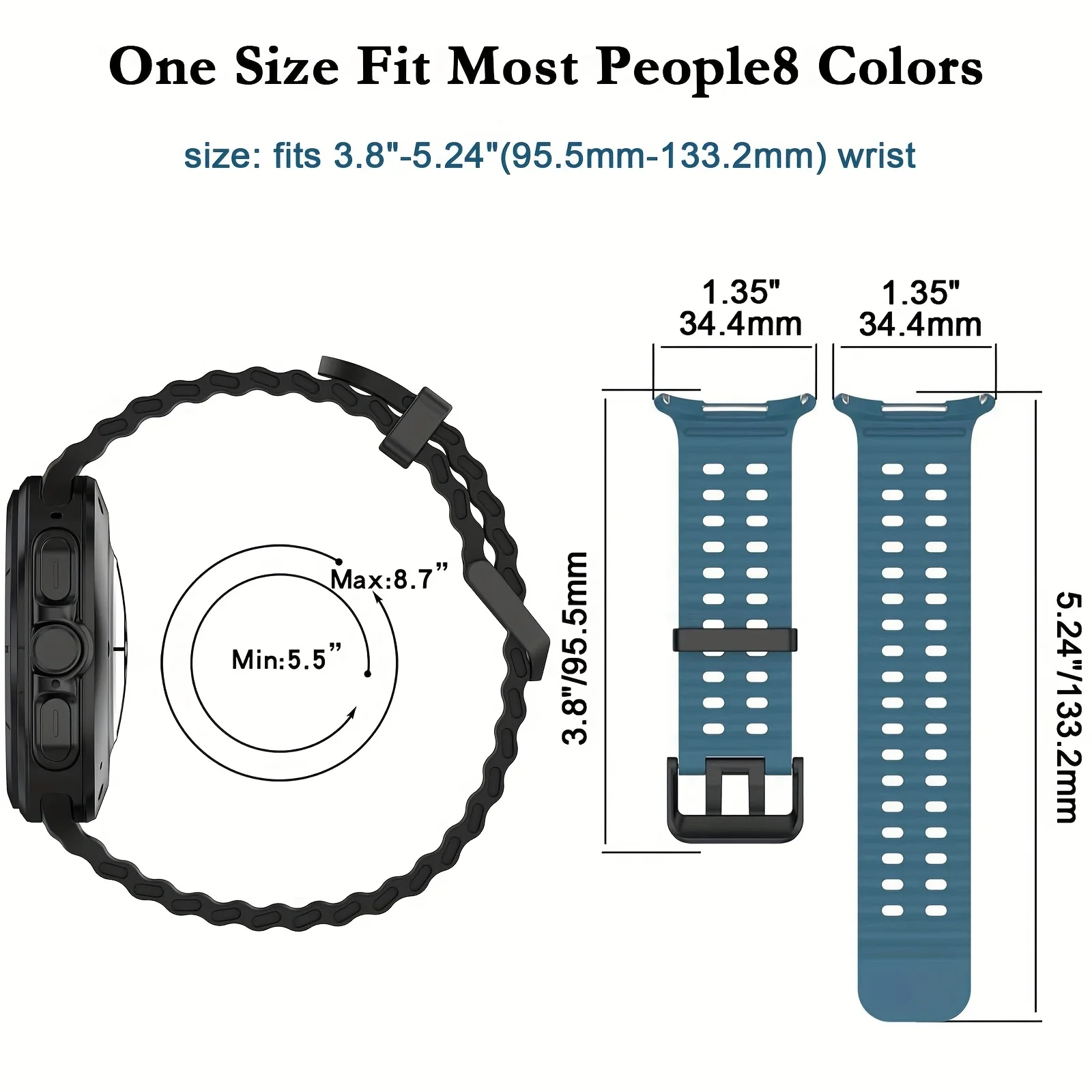 Sports Silicone Strap Bracelet for Galaxy Watch Ultra - Marine Band Accessory