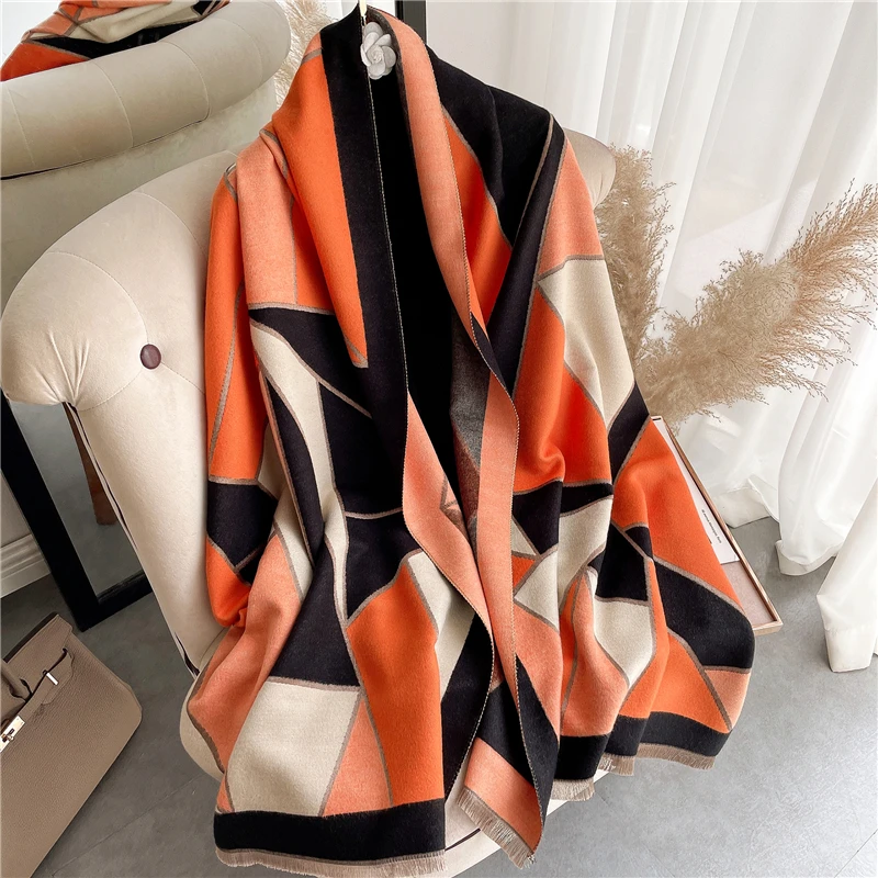 

Winter Cashmere Scarf Women Long Pashmina Shawl Wraps Blanket Luxury Female Hijab Thick Echarpe 2022 New