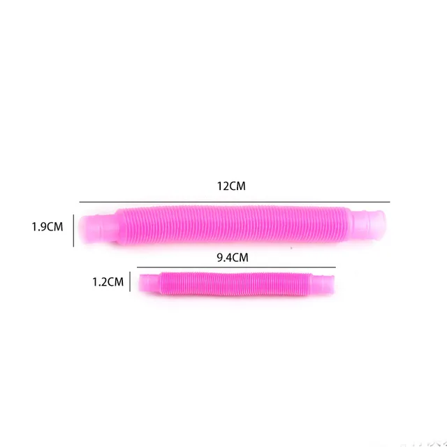 1Pcs Mini Pop Tubes Sensory Toy For Adult Fidget Stress Relieve Toys Kid Autism Anti Stress Plastic Bellows Children Squeeze Toy 6