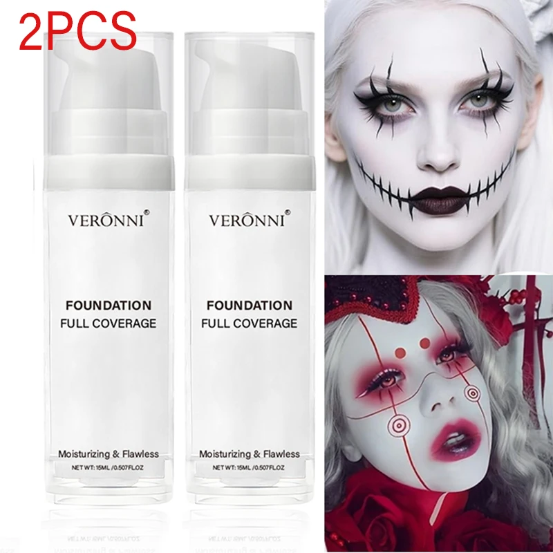 Enhanced Professional Matte White Foundation for Cosplay & Gothic Makeup