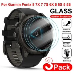 Premium 3 - Pack Tempered Glass Clear Protective Screen Protector Set - Fenix 8 51mm (Tempered Glass)