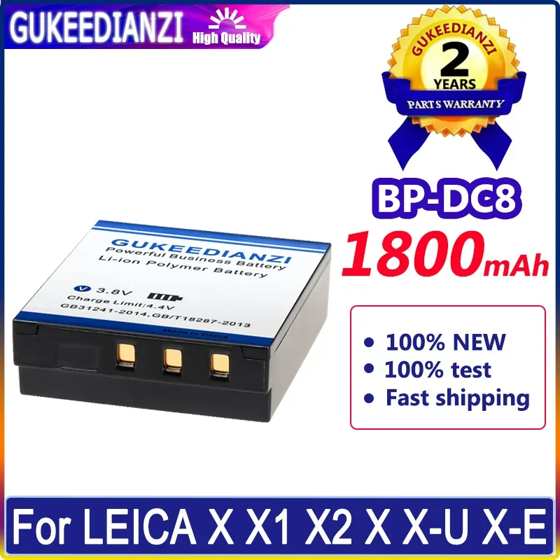 

GUKEEDIANZI Battery BP-DC8 BPDC8 1800mAh For LEICA X Vario X1 X2 Typ113 X-U Typ113 X-E Typ102 Typ107 Camera Batteria