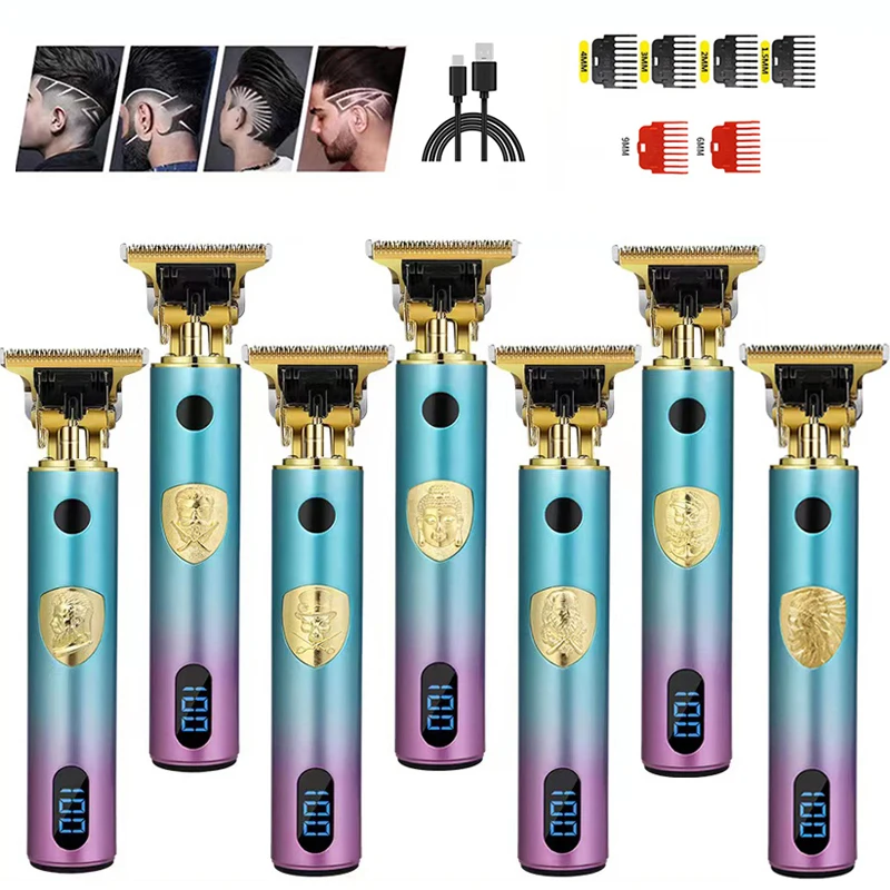 

USB T9 Hair Clipper Professional Electric hair trimmer Barber Shaver Trimmer Beard 0mm Men Hair Cutting Machine for men Cordless