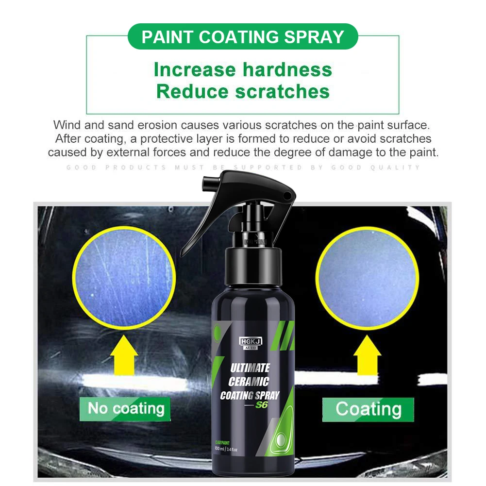 Nano Ceramic Car Coating Spray Paint Care HGKJ S6 Wax Hydrophobic