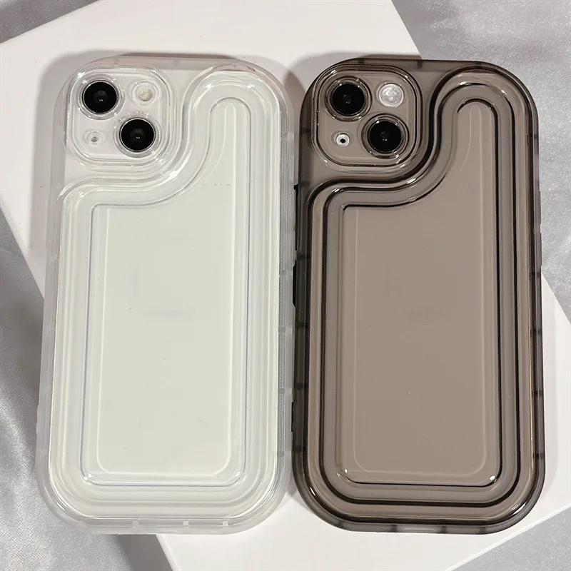 Custodia Per Telefono Con Trasparenza Minimal Heat Press Per Iphone 14 13 12 11 Pro Max X Xr Xsmax 7 8 Plus Custodia In Tpu Cover Nuovi Prodotti