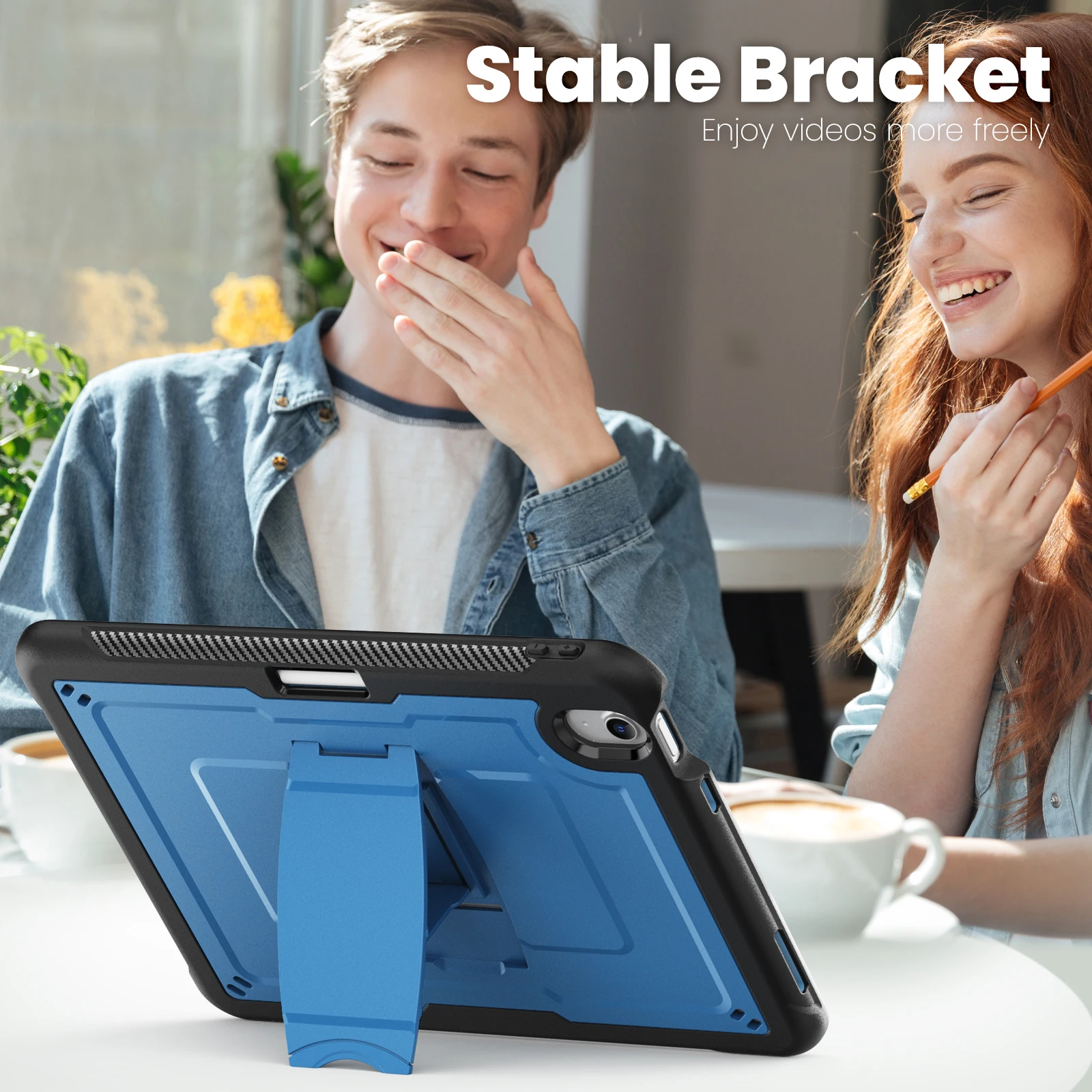 Durable Armor Tablet Stand Case with Adjustable Viewing Angles