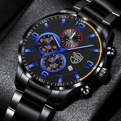 Fashion Mens Watches Luxury Men Business Stainless Steel Quartz Wrist Watch Man Casual Leather Watch Luminous Clock ΡΠ°ΡΡ ΠΌΡΠΆΡΠΊΠΈΠ΅