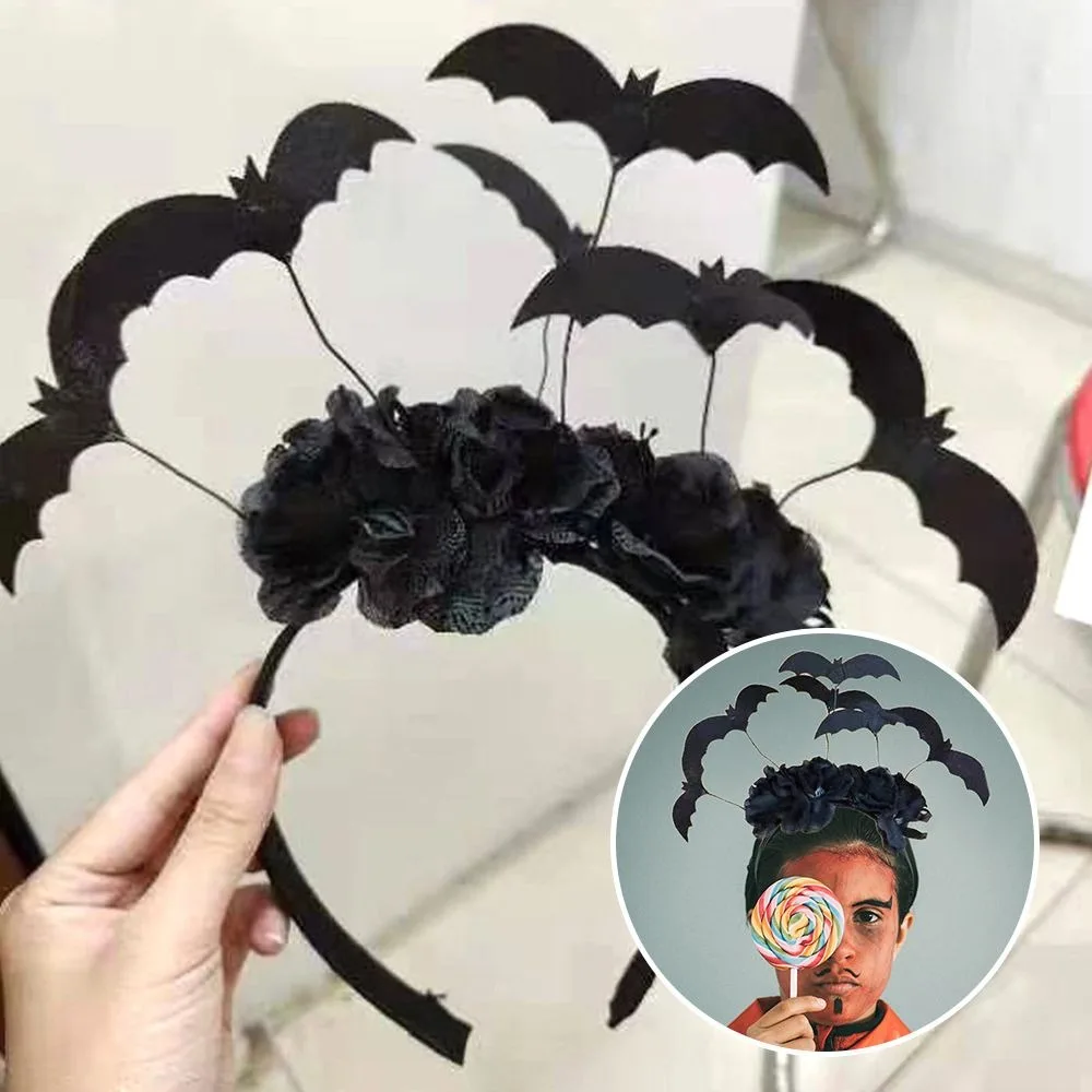 

DIY Halloween Headband New Festival Cosplay Bat Masquerade Headbands Prop Pumpkin Bat Headwear Adult Kids