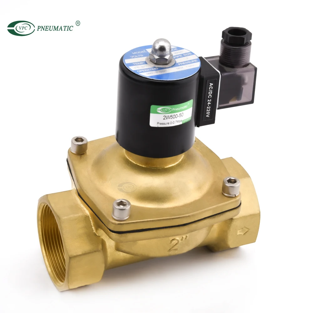 2W(UW) Irrigation Solenoid Valve Normally Open 12V 24V Brass Valve Water Gas Valvula Solenoide