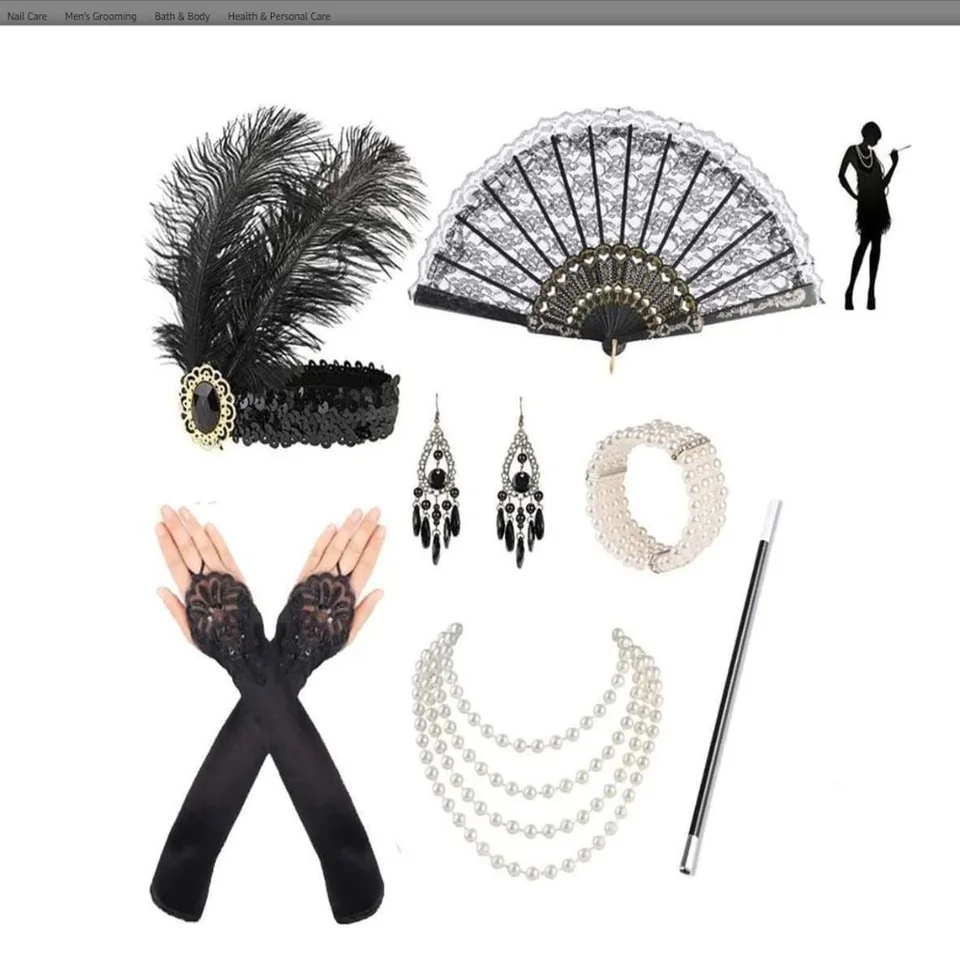 1920 Cosplay Hair Accessories Vintage Charleston Costume Gatsby Party  Feather Headpiece Hair Band Flapper Hair Feather Headband - AliExpress, image size:960x960