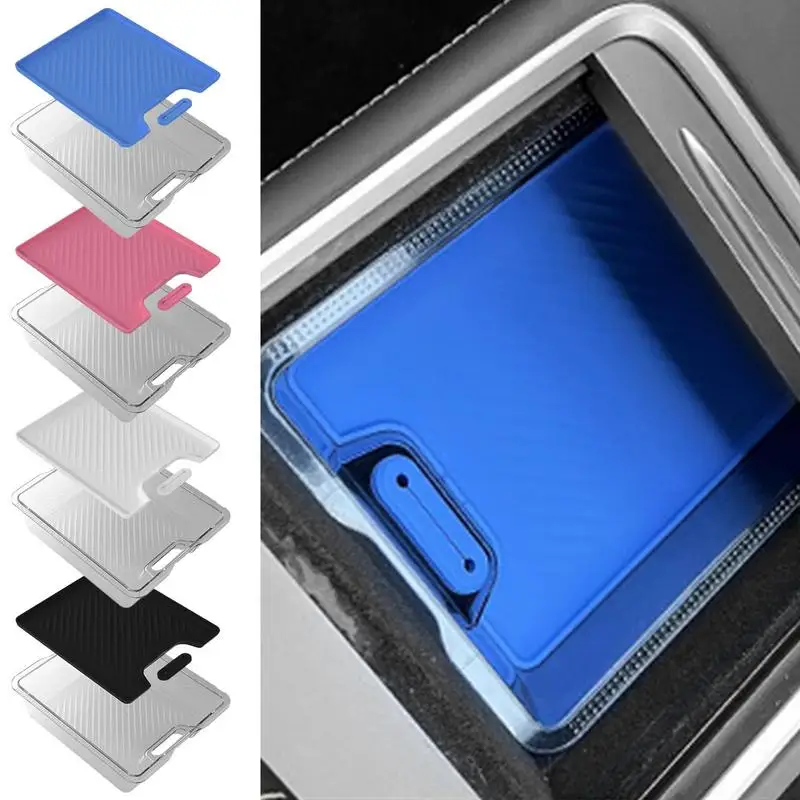 

Center Control Armrest Box For Tesla Multifunctional Silicone Concealed Tray Long Drive Armrest Organizer Box Car Accessories